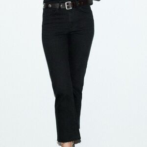 Zara Cropped Flare High Waisted Jeans